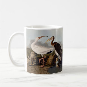 John James Audubon White Ibis Fågeltryck Klassisk Kaffemugg