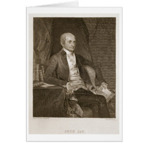 John Jay som inristas av Asherbruntet Durand Hälsningskort
