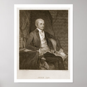 John Jay som inristas av Asherbruntet Durand Poster