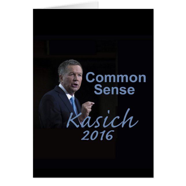 John KASICH 2016-kort Hälsningskort (Framsidan)