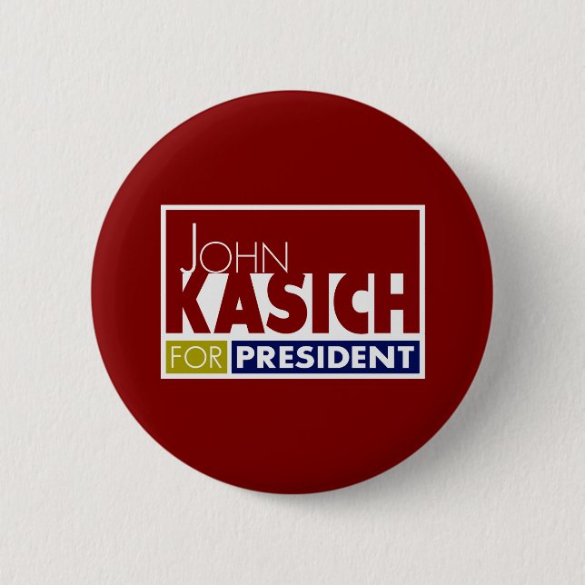 John Kasich för president V1 Knapp (Framsida)