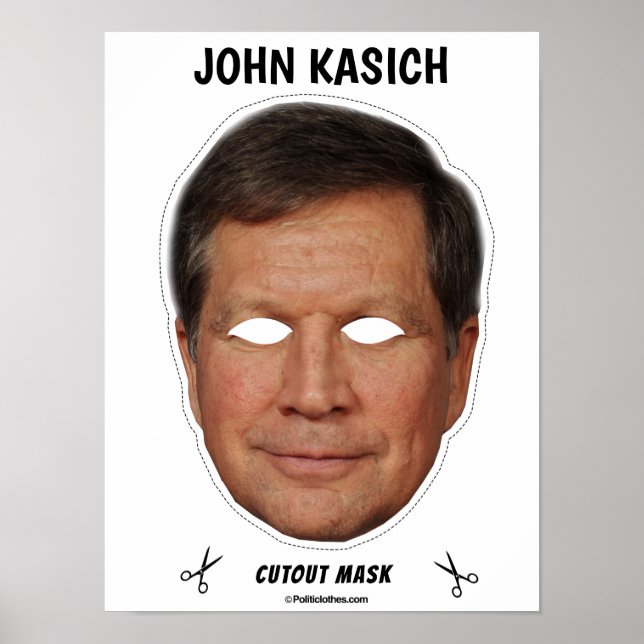 JOHN KASICH Halloween Mask Poster (Framsidan)