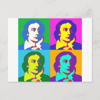 John Keats Pop Art Vykort