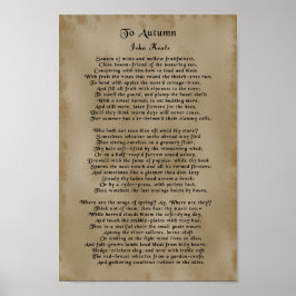 John Keats, till hösten Poster