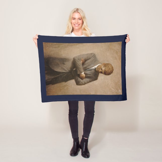 John Kennedy US President White House Porträtt Fleecefilt (På plats)