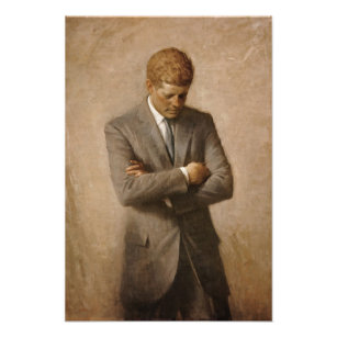 John Kennedy US President White House Porträtt Fototryck