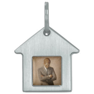 John Kennedy US President White House Porträtt ID-bricka Husdjur