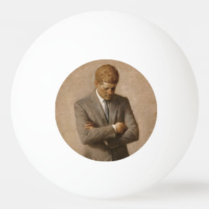 John Kennedy US President White House Porträtt Pingisboll