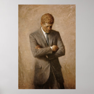 John Kennedy US President White House Porträtt Poster