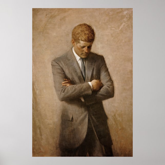 John Kennedy US President White House Porträtt Poster (Framsidan)
