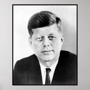 John Kennedy US President White House Porträtt Poster
