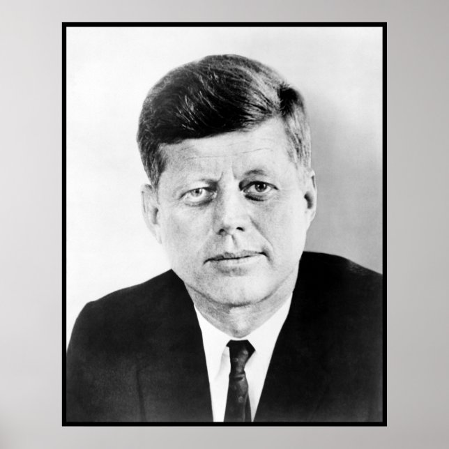 John Kennedy US President White House Porträtt Poster (Framsidan)