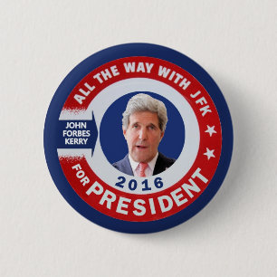 John Kerry för presidenten 2016 Knapp