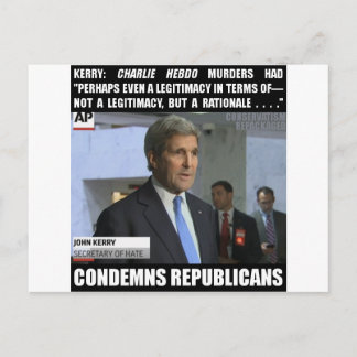John Kerry: Secretary of Hate Vykort