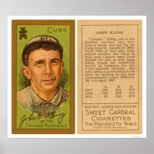 John Kling ungebaseball 1911 Poster