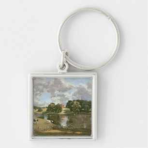 John konstapel   Wivenhoe parkerar, Essex, 1816 Fyrkantig Silverfärgad Nyckelring