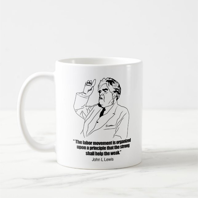 John L Lewis om EU Starong hjälper de svaga Kaffemugg (Vänster)