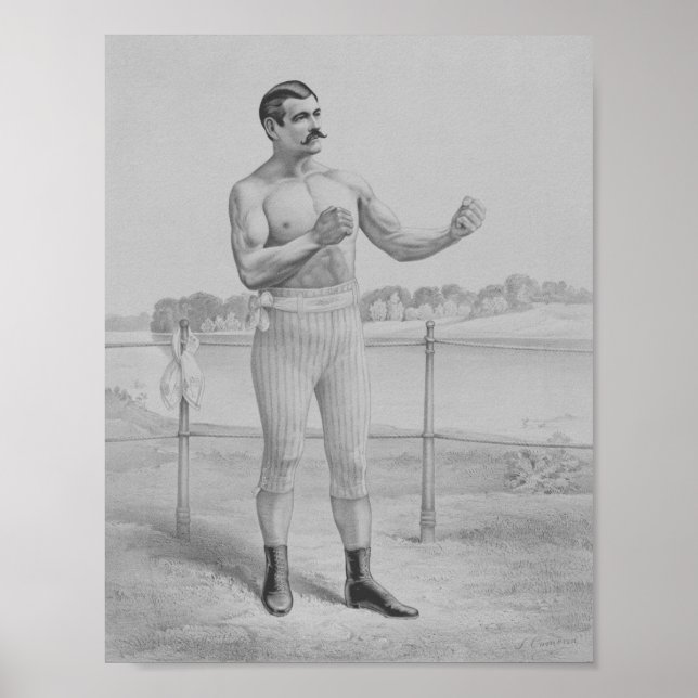 John L. Sullivan - Bare-Knuckle Boxer Poster (Framsidan)