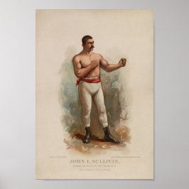 John L. Sullivan - Champion Pugilist - Färg Print Poster