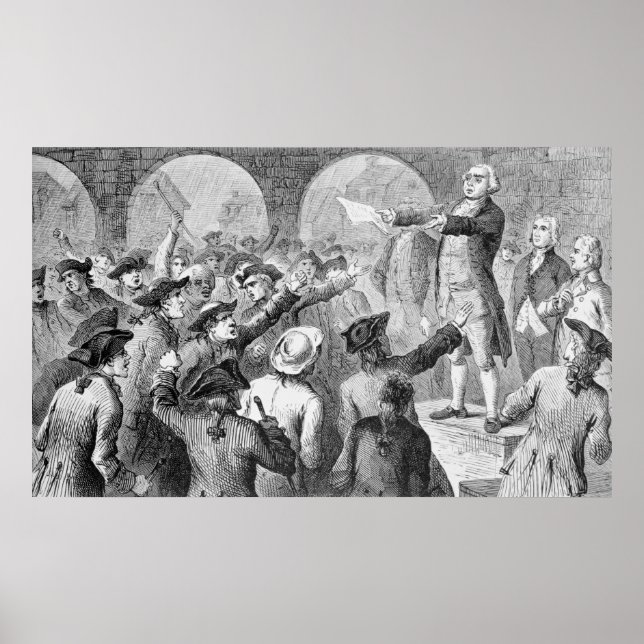 John Lamb talade vid Sons of Liberty Meeting Poster (Framsidan)