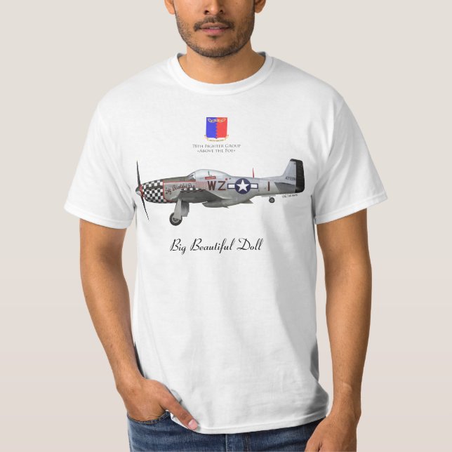 John Lander's P-51 "Big Beautiful Doll" Tee Shirt (Framsida)