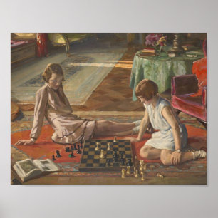 John Lavery: Chess Players Poster