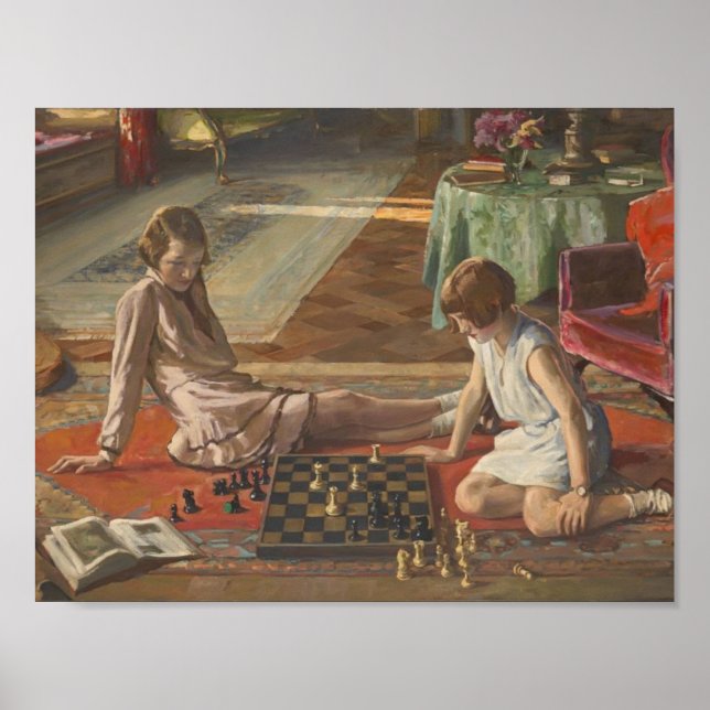 John Lavery: Chess Players Poster (Framsidan)