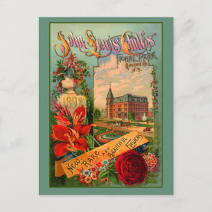 John Lewis Barn Horticulture Art Vykort