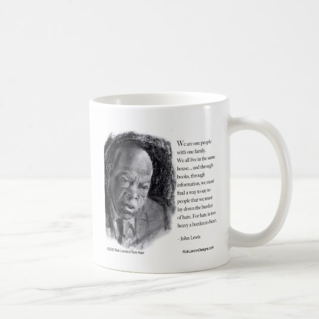 John Lewis & Citat Vacker Porträtt  Kaffemugg (Höger)