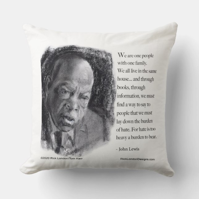 John Lewis & Citat Vacker Porträtt  Kudde (Framsida)