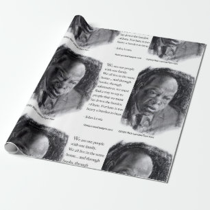 John Lewis & Citat Vacker Porträtt Presentpapper