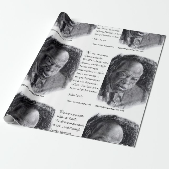 John Lewis & Citat Vacker Porträtt  Presentpapper (Utrullad)