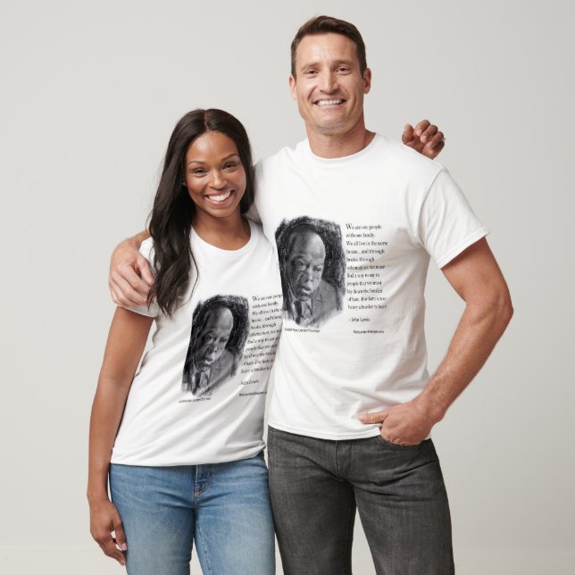 John Lewis & Citat Vacker Porträtt  T Shirt (Unisex)