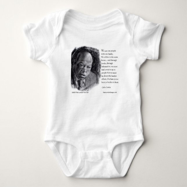 John Lewis & Citat Vacker Porträtt  T Shirt (Framsida)