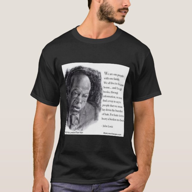John Lewis & Citat Vacker Porträtt  T Shirt (Framsida)