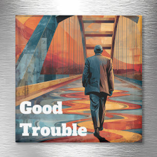 John Lewis Good Trouble Bridge Crossing översätts Magnet