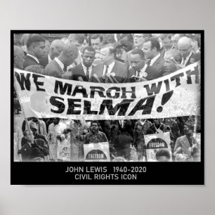 John Lewis - Icon för civila Höger Poster