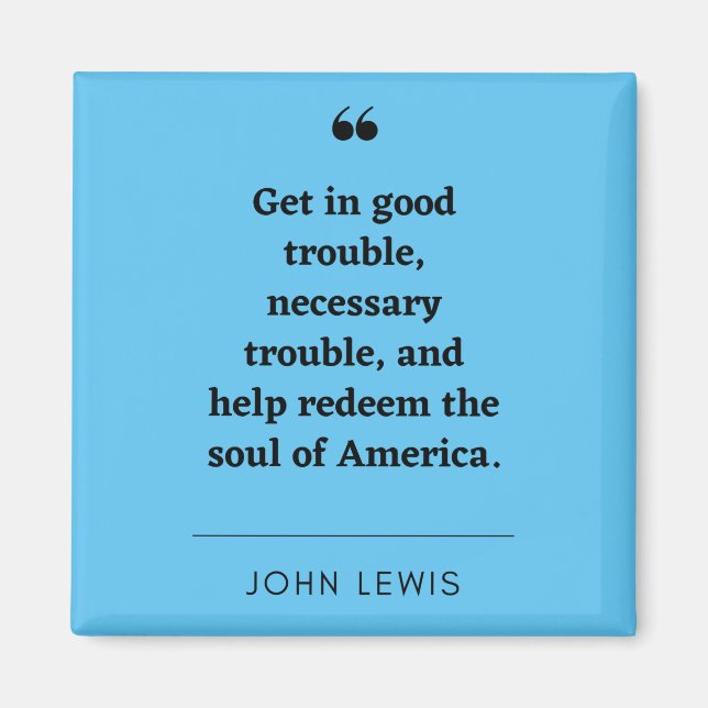John Lewis inspirationcitat Magnet (Framsidan)