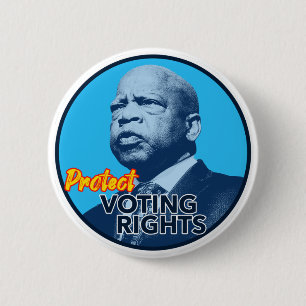 John Lewis Protect Voting Högers-tecken Knapp