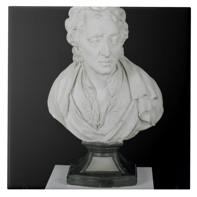 John Locke (1632-1704) (murbruk) Kakelplatta (Framsidan)