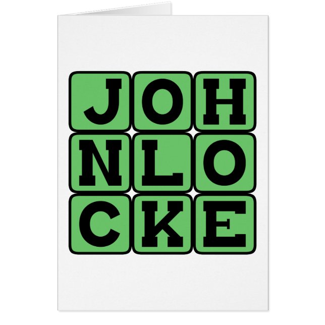 John Locke, engelsk filosof Hälsningskort (Framsidan)