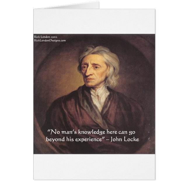 John Locke Kunskap/Erfarenhet Citat Hälsningskort (Framsidan)