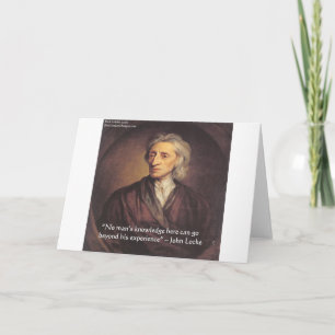 John Locke Kunskap/Erfarenhet Citat Kort
