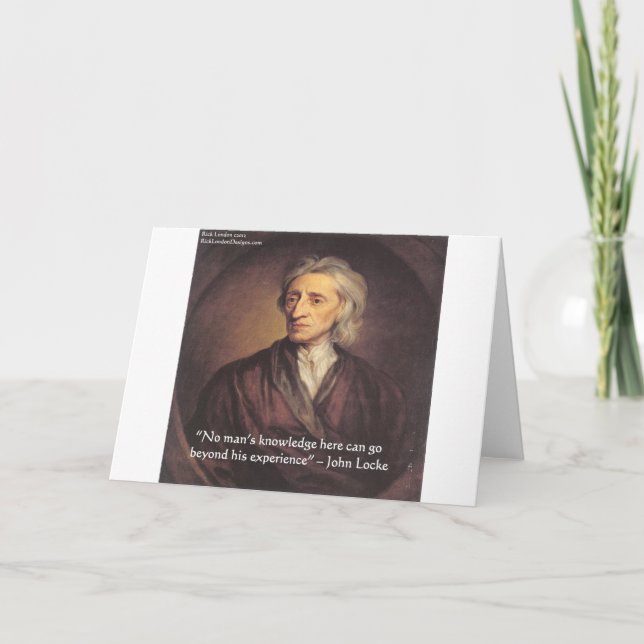 John Locke Kunskap/Erfarenhet Citat Kort (Framsida)