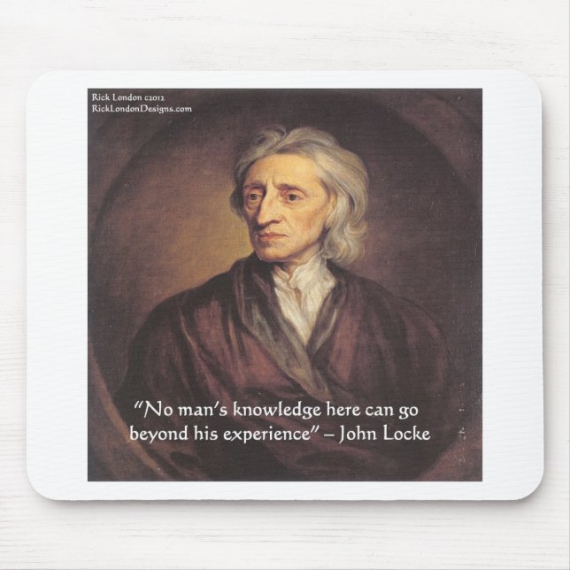 John Locke Kunskap/Erfarenhet Citat Musmatta (Framsidan)