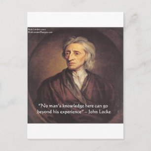 John Locke Kunskap/Erfarenhet Citat Vykort