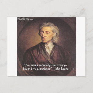John Locke Kunskap/Erfarenhet Citat Vykort