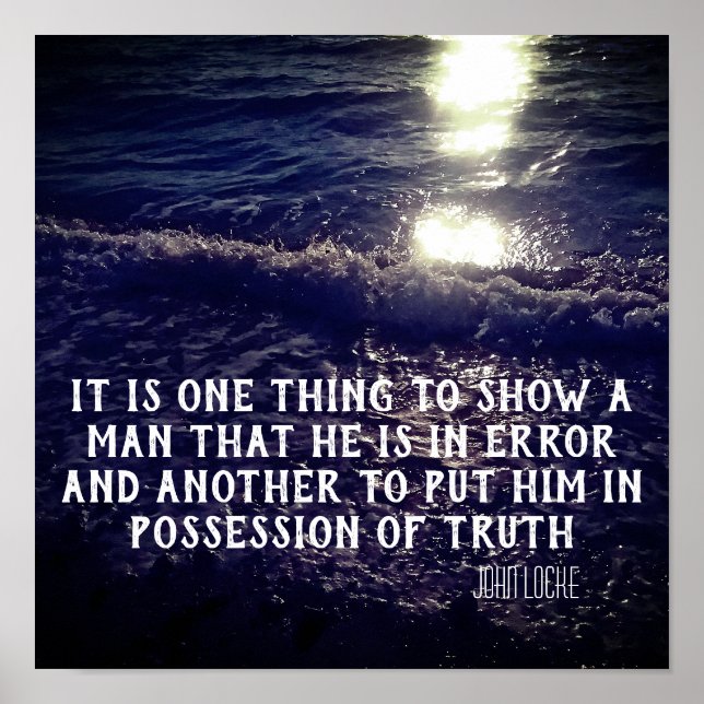 John Locke Philosophy Quote Poster (Framsidan)