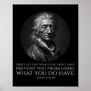 John Locke Quote - politisk filosofi - Klical Lib Poster