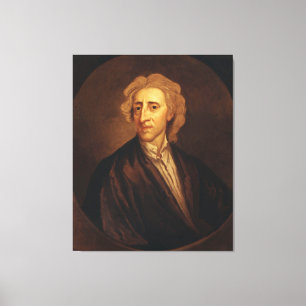 John Locke vid herr Godfrey Kneller Canvastryck
